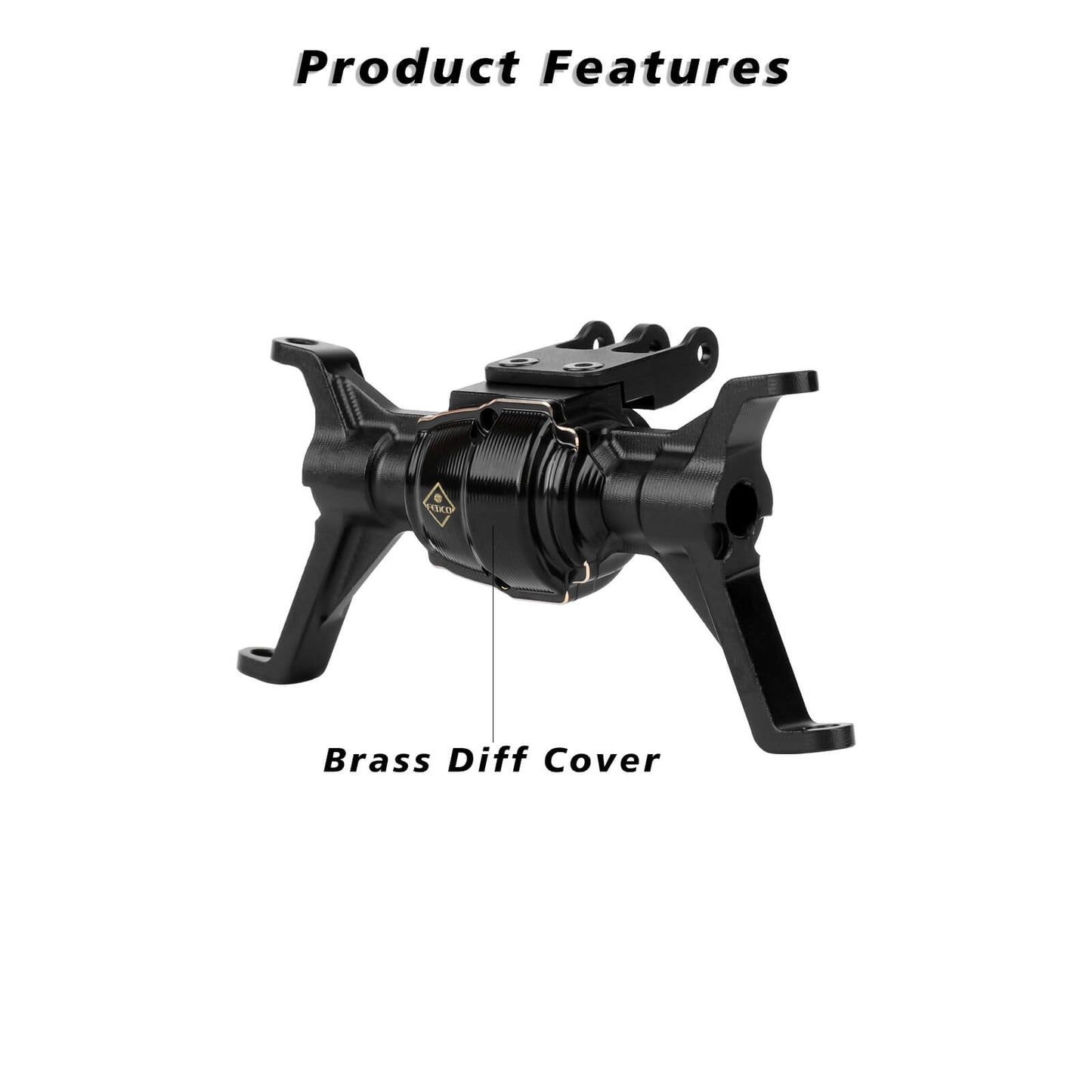 FEDCO Redcat Ascent 18 Aluminum Front and Rear Portal Axle Housing With Diff Cover For Redcat Ascent 18 Upgrade Parts 1/18 RC Crawler