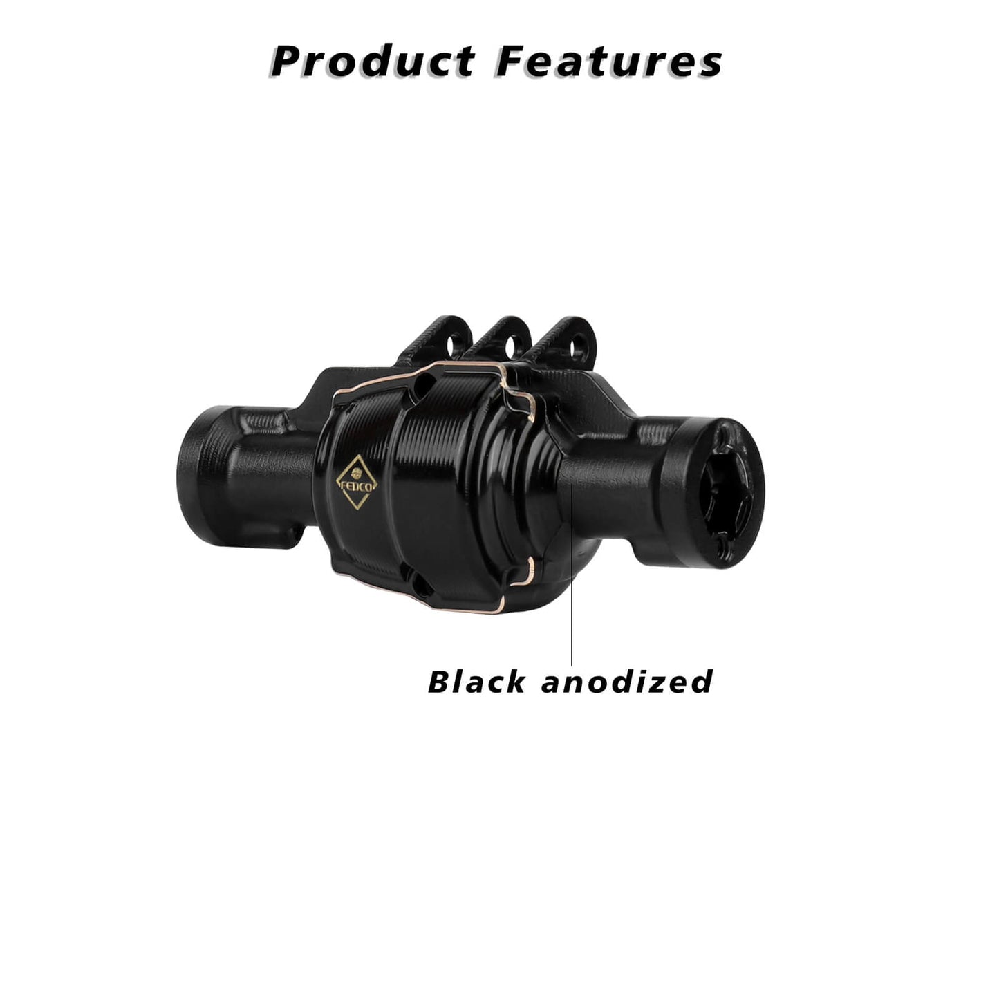 FEDCO Redcat Ascent 18 Aluminum Front and Rear Portal Axle Housing With Diff Cover For Redcat Ascent 18 Upgrade Parts 1/18 RC Crawler