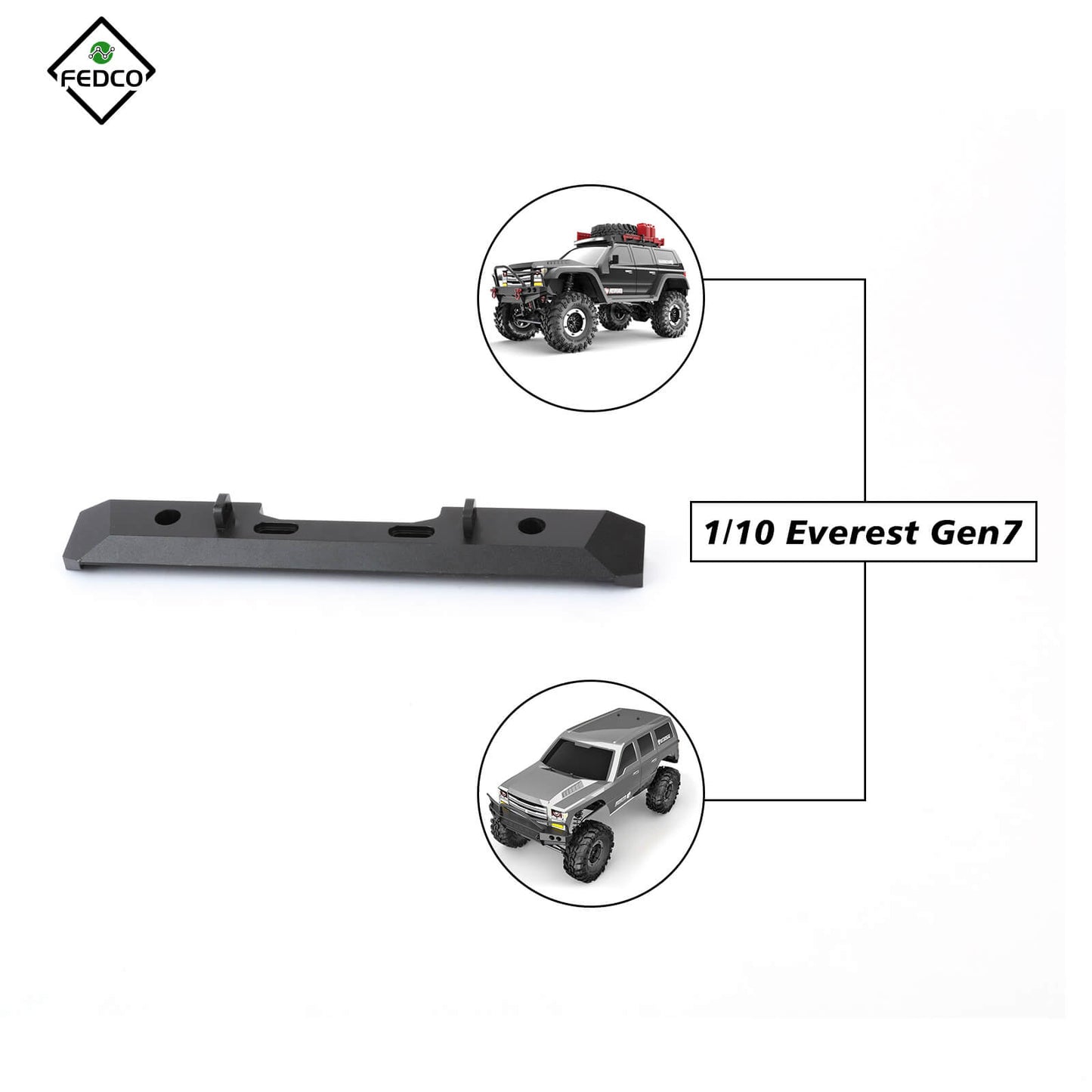 FEDCO Front Rear Bumper Set For RedCat Everest Gen7 RC Crawler Upgrade Parts