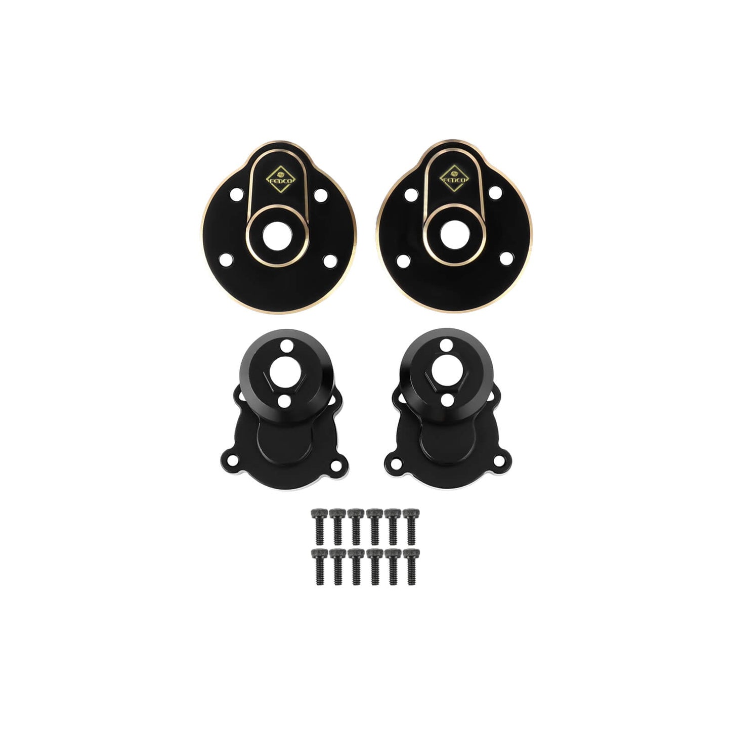 FEDCO Redcat Ascent 18 Rear Outer Portal Housing With Brass Axles Cover For Redcat Ascent 18 Upgrade Parts 1/18 RC Crawler