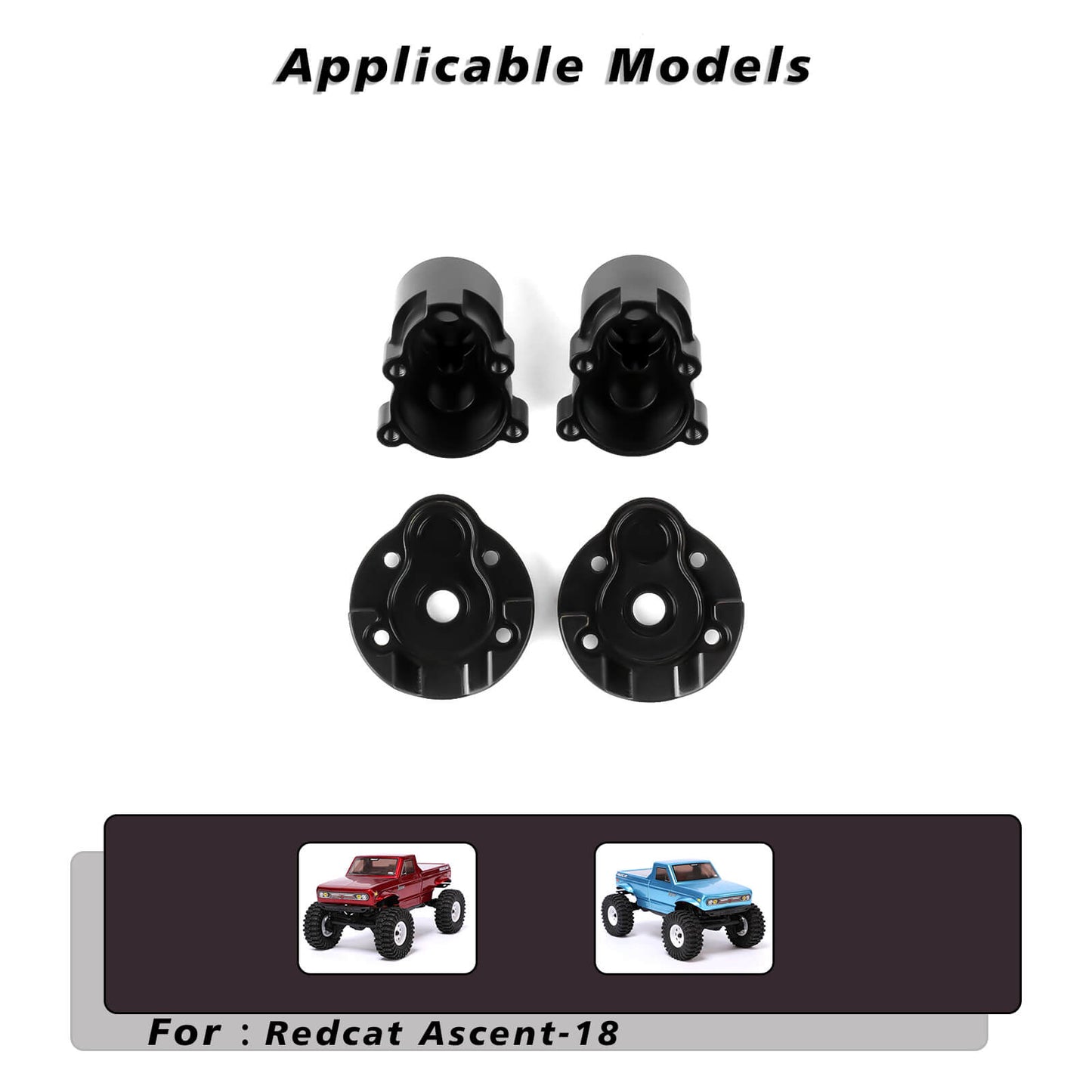 FEDCO Redcat Ascent 18 Rear Outer Portal Housing With Brass Axles Cover For Redcat Ascent 18 Upgrade Parts 1/18 RC Crawler