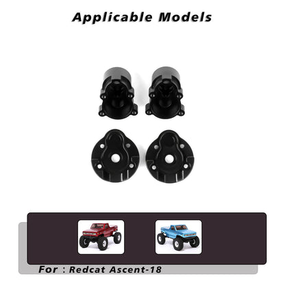 FEDCO Redcat Ascent 18 Rear Outer Portal Housing With Brass Axles Cover For Redcat Ascent 18 Upgrade Parts 1/18 RC Crawler