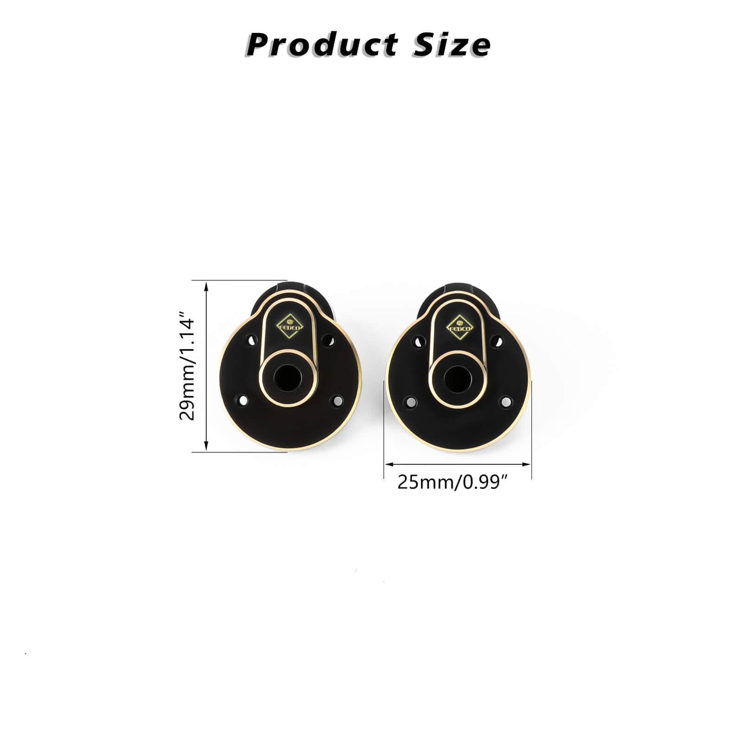 FEDCO Redcat Ascent 18 Rear Outer Portal Housing With Brass Axles Cover For Redcat Ascent 18 Upgrade Parts 1/18 RC Crawler