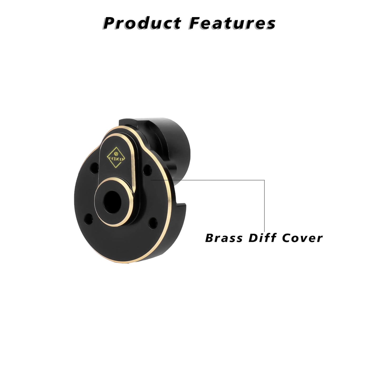 FEDCO Redcat Ascent 18 Rear Outer Portal Housing With Brass Axles Cover For Redcat Ascent 18 Upgrade Parts 1/18 RC Crawler