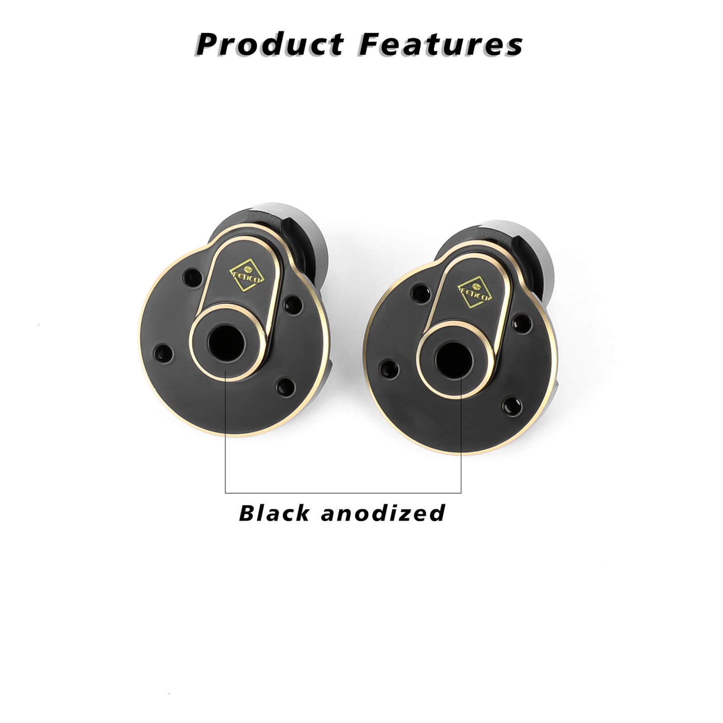 FEDCO Redcat Ascent 18 Rear Outer Portal Housing With Brass Axles Cover For Redcat Ascent 18 Upgrade Parts 1/18 RC Crawler