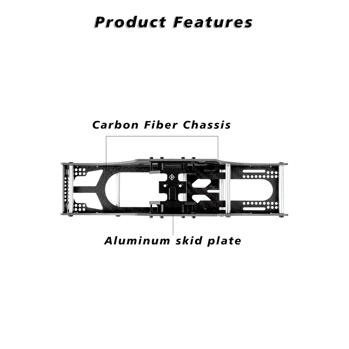 FEDCO Monster Truck SCX24 Carbon Fiber Frame LCG Chassis for Axial SCX24 Upgrade Parts 1/24 RC Crawler