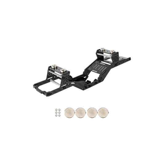 FEDCO SCX24 LCG Chassis Body Shell RC Carbon Fibre Chassis Frame Body Shell Kit for Axial SCX24 C10 JLU Bronco Base Camp GX470 Upgrade Parts 1/24 RC Crawler