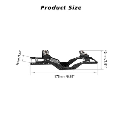 FEDCO SCX24 LCG Chassis Body Shell RC Carbon Fibre Chassis Frame Body Shell Kit for Axial SCX24 C10 JLU Bronco Base Camp GX470 Upgrade Parts 1/24 RC Crawler