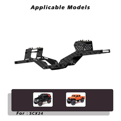 FEDCO SCX24 LCG Chassis Body Shell RC Carbon Fibre Chassis Frame Body Shell Kit for Axial SCX24 C10 JLU Bronco Base Camp GX470 Upgrade Parts 1/24 RC Crawler