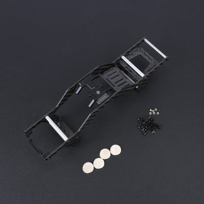 FEDCO SCX24 LCG Chassis Body Shell RC Carbon Fibre Chassis Frame Body Shell Kit for Axial SCX24 C10 JLU Bronco Base Camp GX470 Upgrade Parts 1/24 RC Crawler