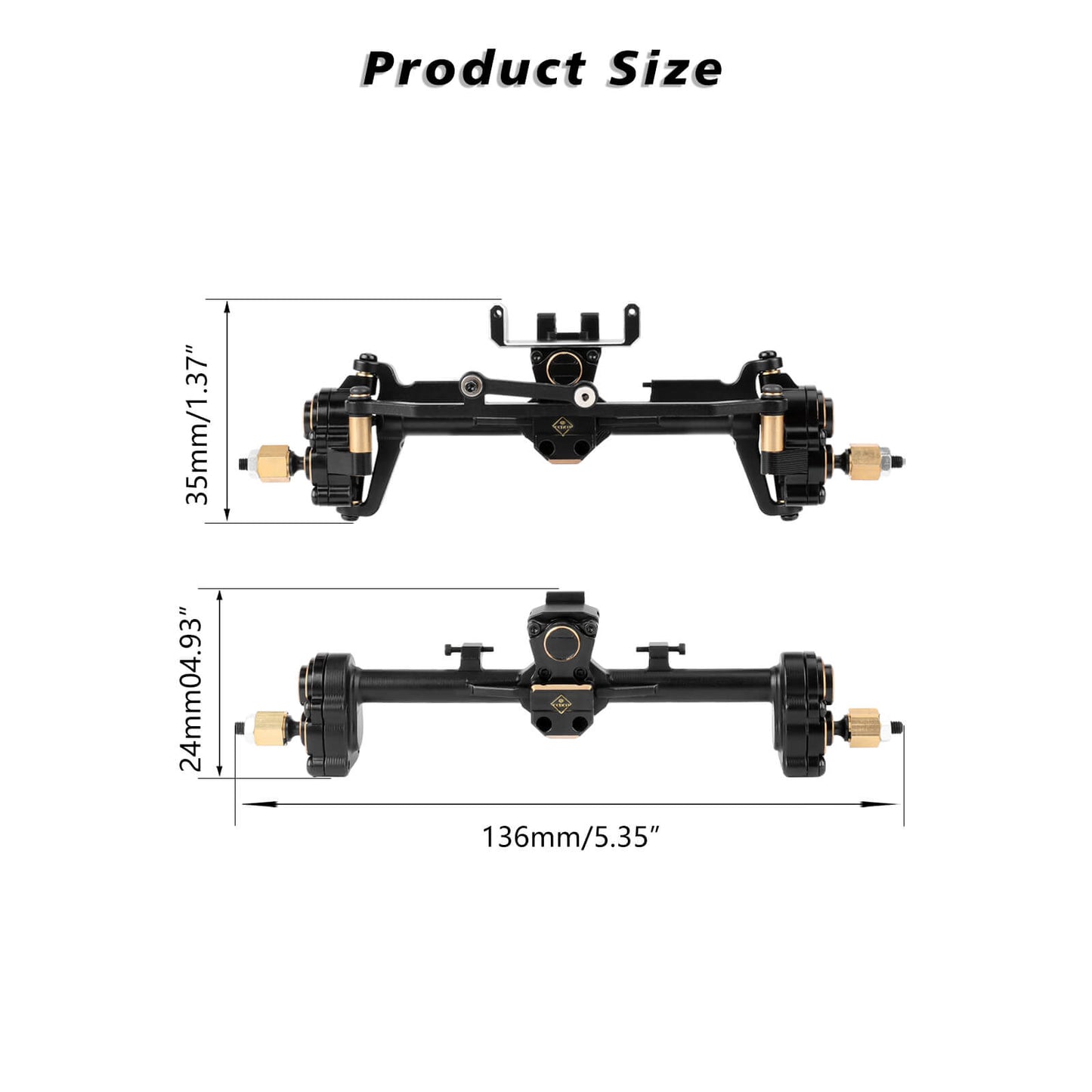 FEDCO SCX24 Axles + 20 MM Portal Axles For SCX24 Upgrade Parts 1/24 RC Crawler