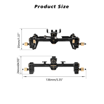 FEDCO SCX24 Axles + 20 MM Portal Axles For SCX24 Upgrade Parts 1/24 RC Crawler