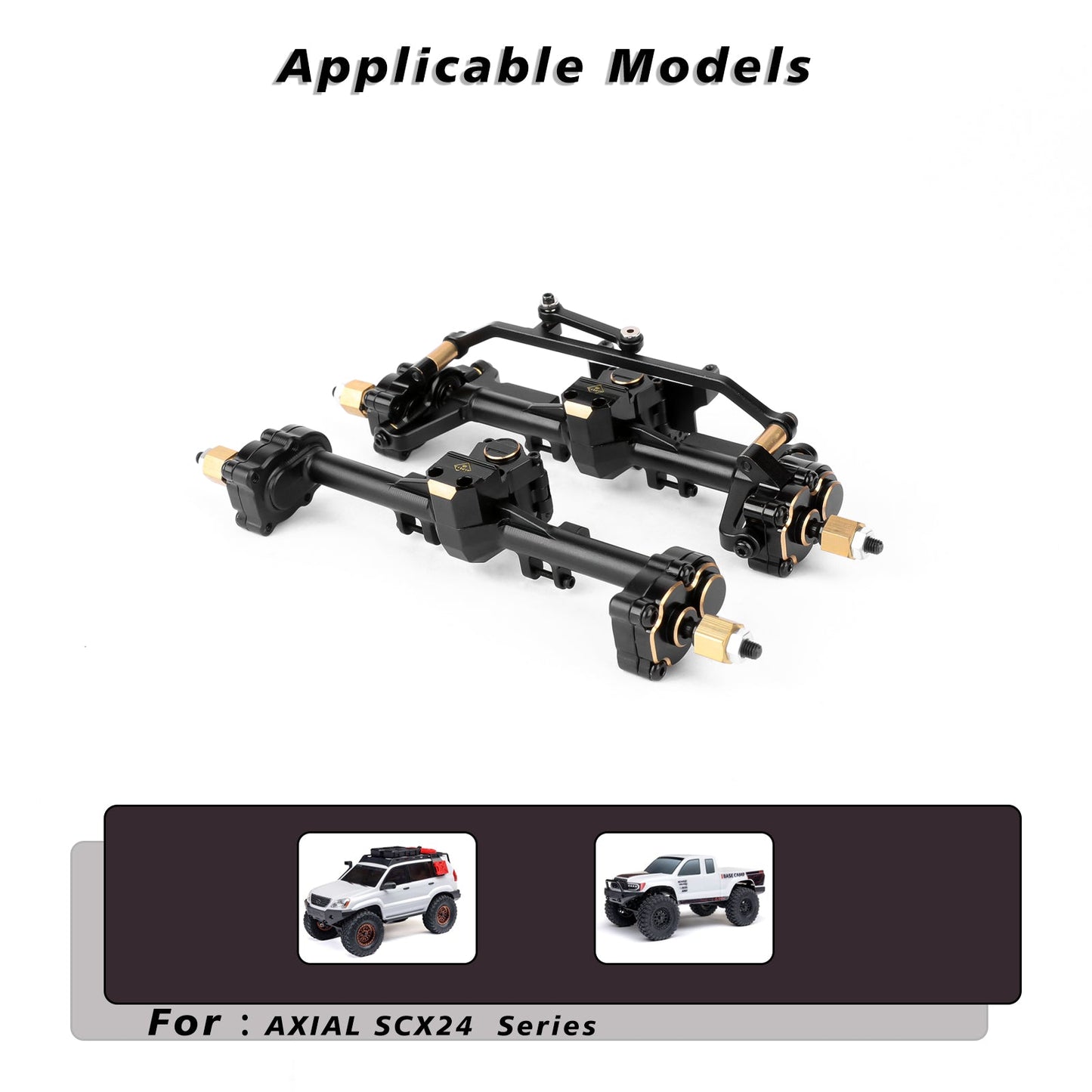 FEDCO SCX24 Axles + 20 MM Portal Axles For SCX24 Upgrade Parts 1/24 RC Crawler