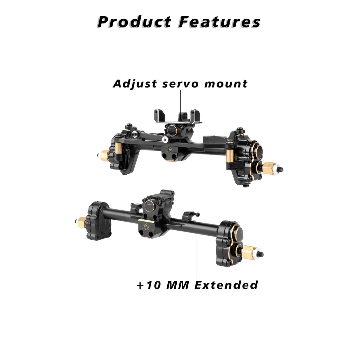 FEDCO SCX24 Axles + 20 MM Portal Axles For SCX24 Upgrade Parts 1/24 RC Crawler
