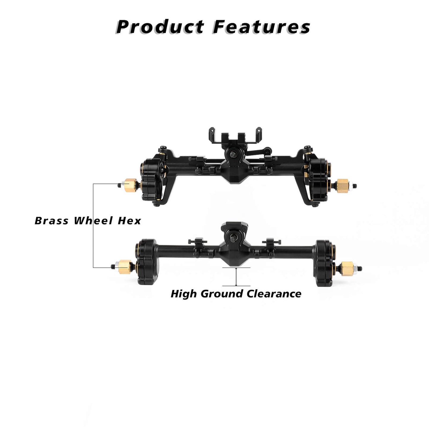 FEDCO SCX24 Axles + 20 MM Portal Axles For SCX24 Upgrade Parts 1/24 RC Crawler