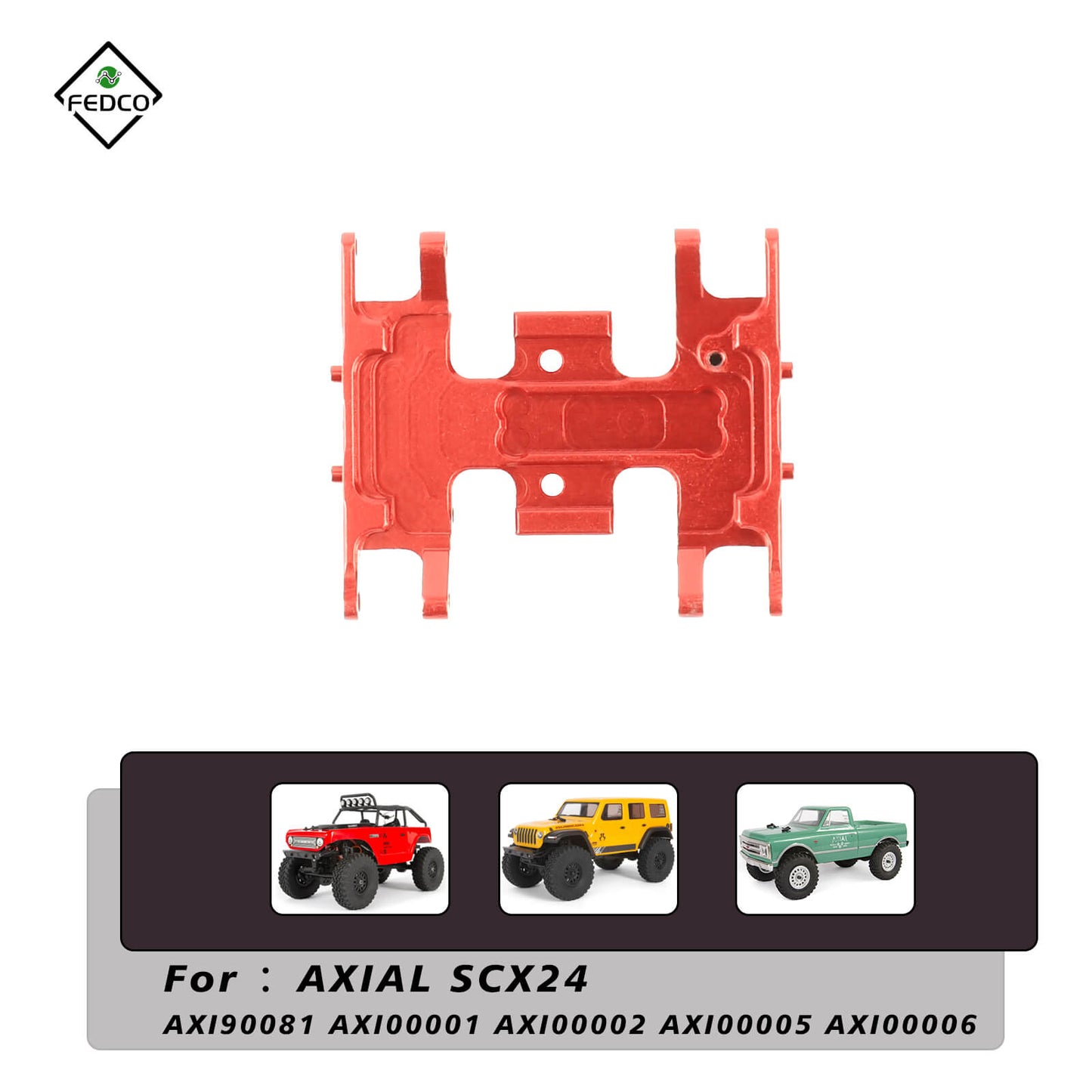FEDCO SCX24 Skid Plate For Axial SCX24 Upgrade Parts 1/24 RC Crawler
