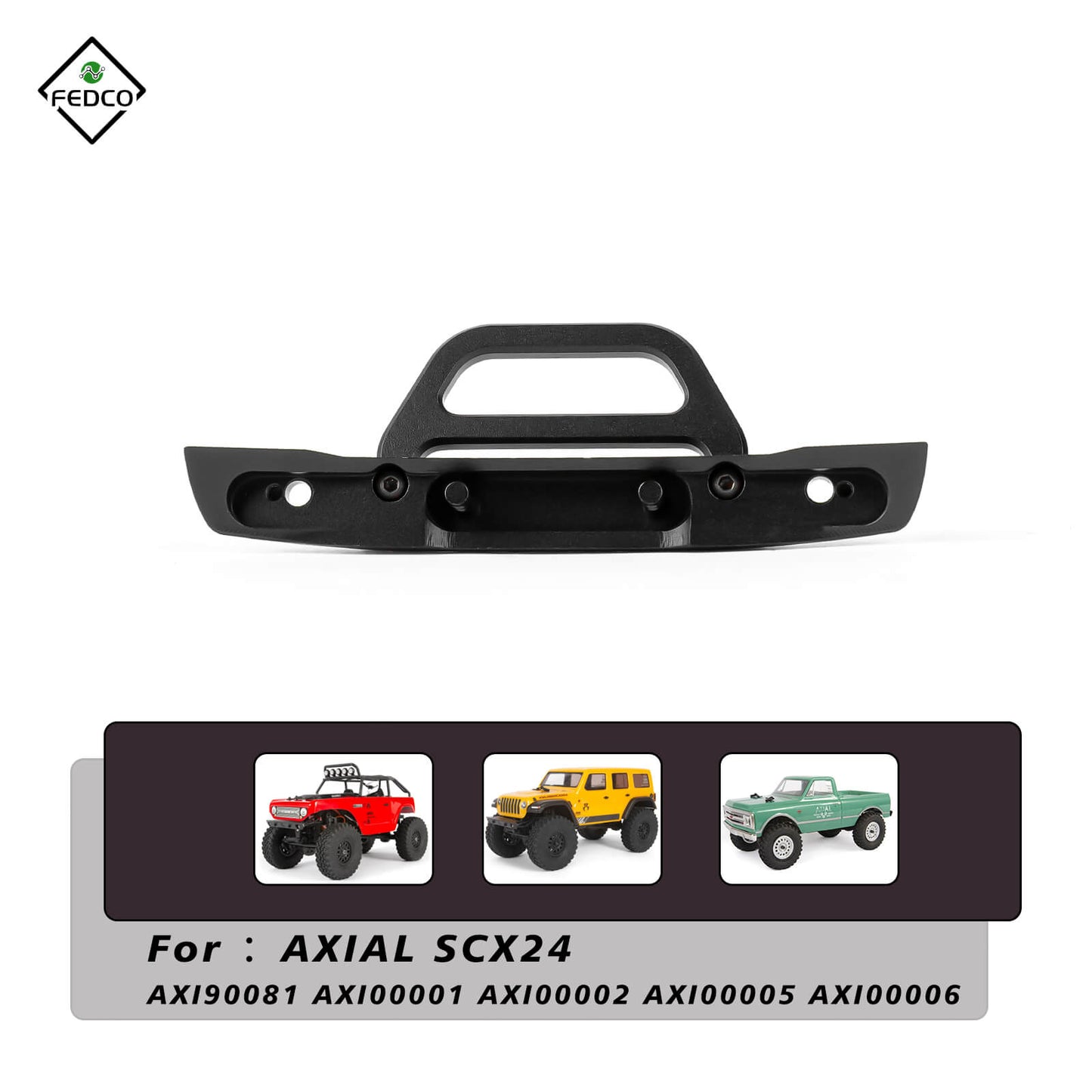 FEDCO SCX24 Front Bumper For Axial SCX24 Upgrades 1/24 RC Crawler