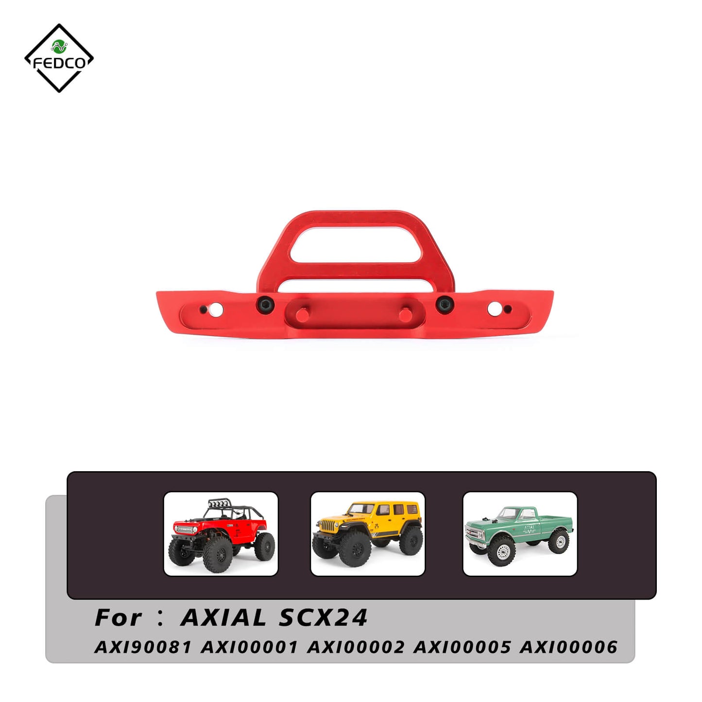 FEDCO SCX24 Front Bumper For Axial SCX24 Upgrades 1/24 RC Crawler