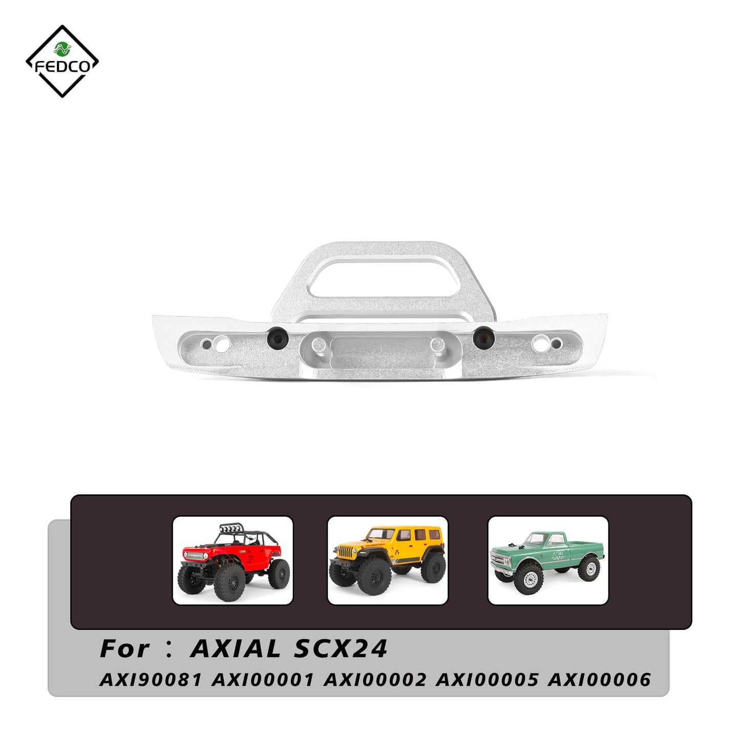 FEDCO SCX24 Front Bumper For Axial SCX24 Upgrades 1/24 RC Crawler