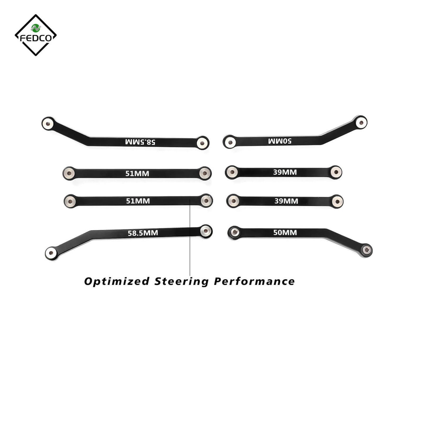 FEDCO SCX24 Steering Links For Axial SCX24 Upgrades Wrangler JLU C10 Bronco 1/24 RC Crawler