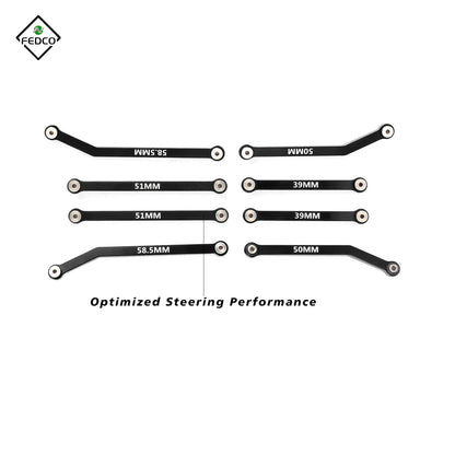 FEDCO SCX24 Steering Links For Axial SCX24 Upgrades Wrangler JLU C10 Bronco 1/24 RC Crawler