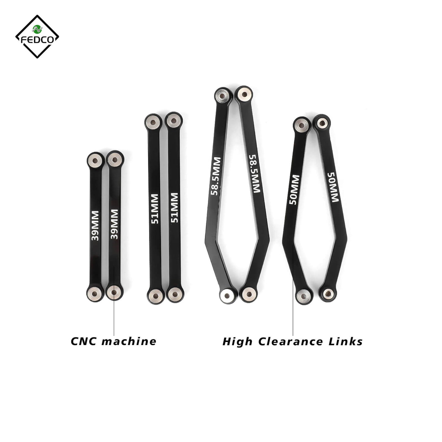 FEDCO SCX24 Steering Links For Axial SCX24 Upgrades Wrangler JLU C10 Bronco 1/24 RC Crawler