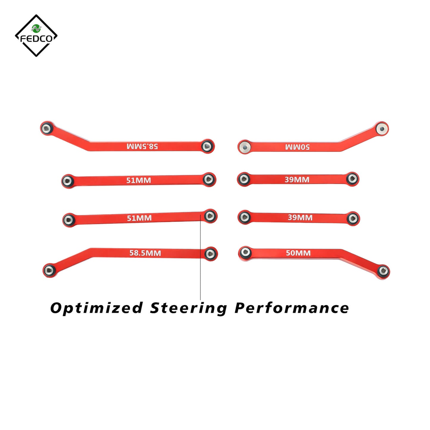 FEDCO SCX24 Steering Links For Axial SCX24 Upgrades Wrangler JLU C10 Bronco 1/24 RC Crawler