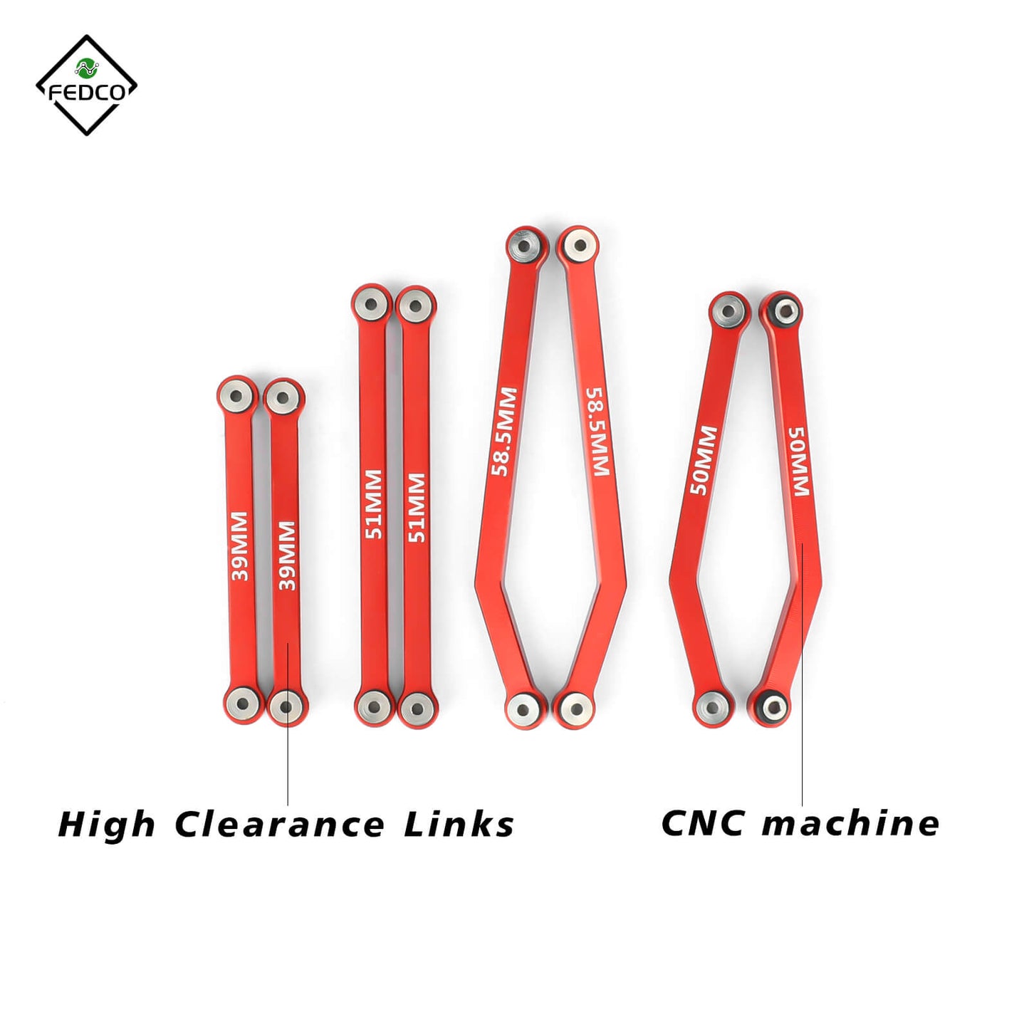 FEDCO SCX24 Steering Links For Axial SCX24 Upgrades Wrangler JLU C10 Bronco 1/24 RC Crawler