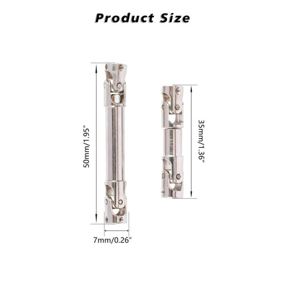 FEDCO SCX24 DriveShaft 35-42MM 50-69MM DriveShafts For Axial SCX24 GX470 Deadbolt Upgrade Parts AXI90081 AXI-1532T1 1/24 RC Crawler