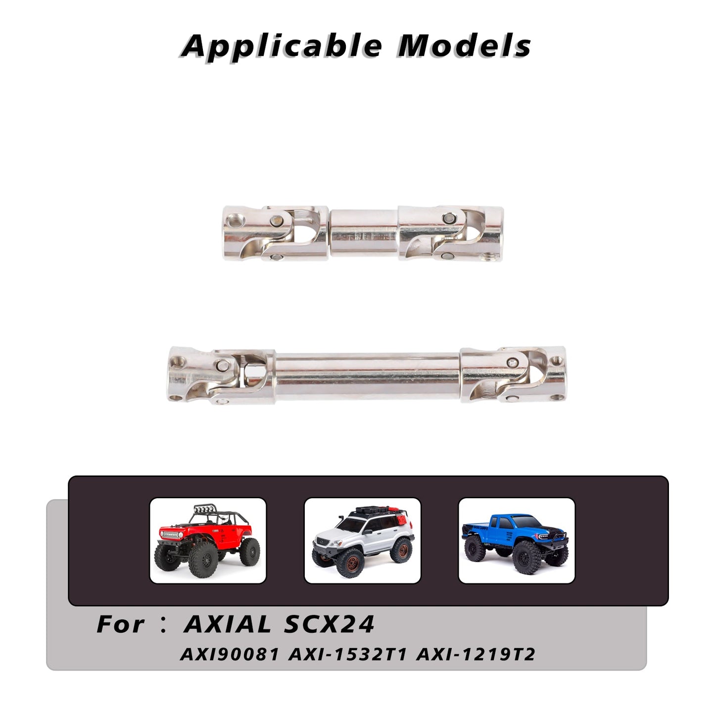 FEDCO SCX24 DriveShaft 35-42MM 50-69MM DriveShafts For Axial SCX24 GX470 Deadbolt Upgrade Parts AXI90081 AXI-1532T1 1/24 RC Crawler
