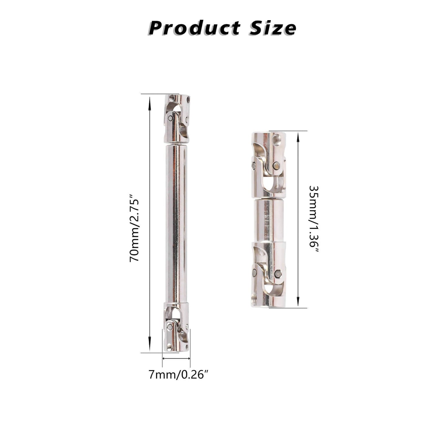 FEDCO SCX24 DriveShaft 35-42MM 69-93MM For Axial SCX24 JT Gladiator Upgrade Parts AXI00005