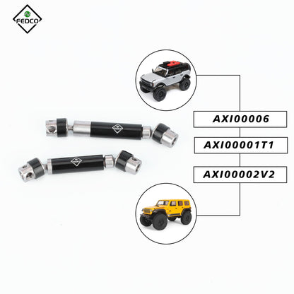 FEDCO SCX24 DriveShaft 45-60MM 50-63MM DriveShafts For Axial SCX24 Upgrade Parts 1/24 RC Crawler