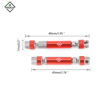 FEDCO SCX24 DriveShaft 45-60MM 50-63MM DriveShafts For Axial SCX24 Upgrade Parts 1/24 RC Crawler