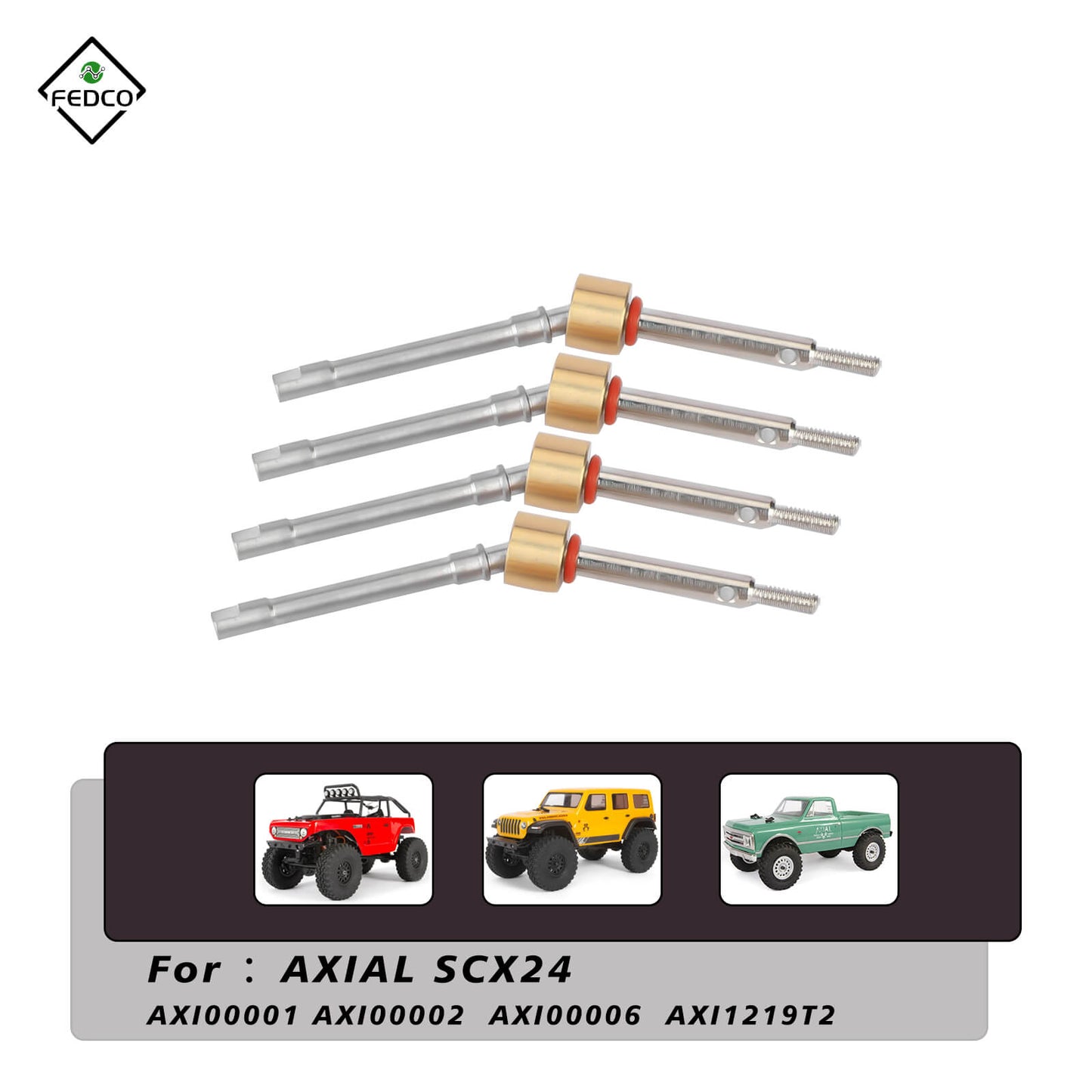 FEDCO SCX24 Drive Shaft Extension For Axial SCX24 Upgrade Parts 1/24 RC Crawler