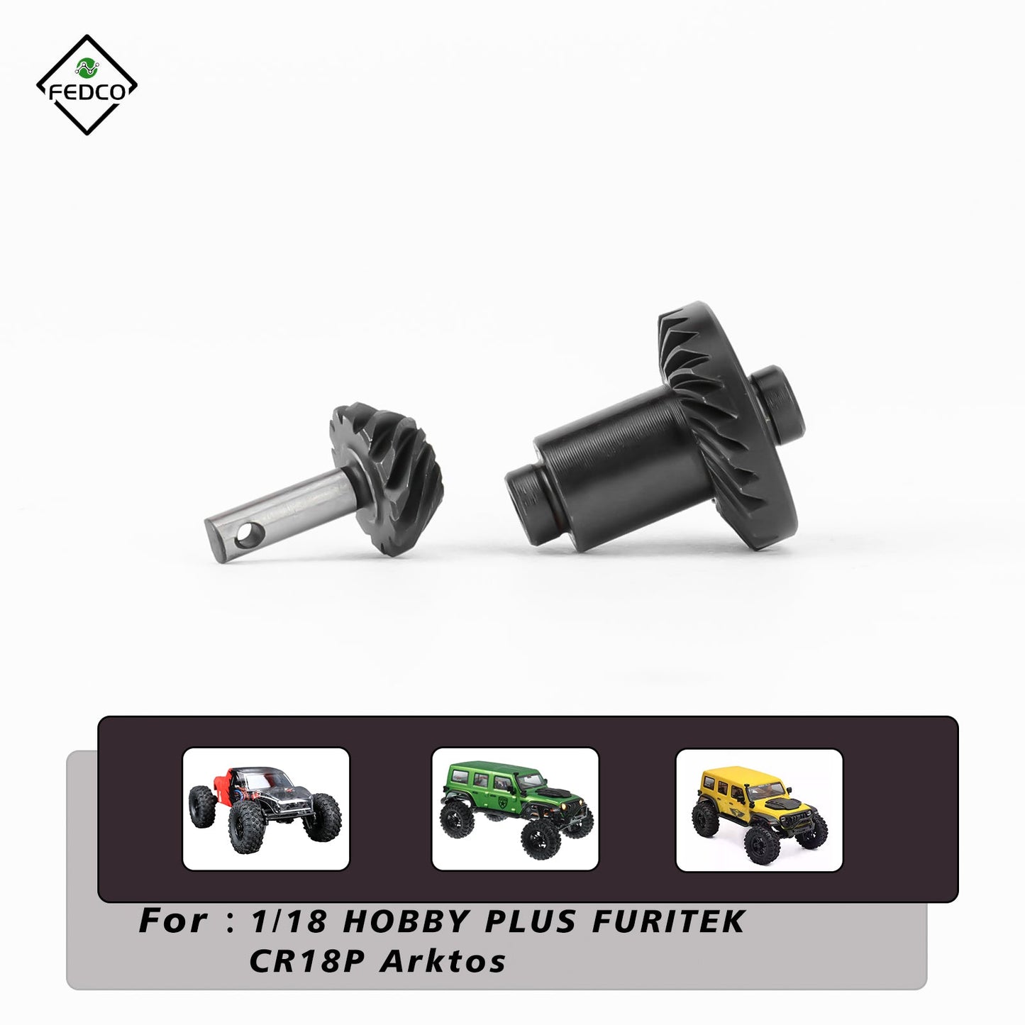 FEDCO Hobbyplus CR18P Gears 24/12T Overdrive Helical Gear For HobbyPlus CR18P Furitek Arktos Upgrades 1/18 RC Crawler