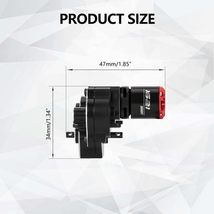 FEDCO Brushless Motor and Transmission with Hobbywing Quicrun WP Mini24 Combo Outer 1621SL 3500KV Motor and ESC Combo with Side Plate,PH2.0 & JST & MX2.0 Plug for TRX4M Upgrades 1/18 RC Crawler