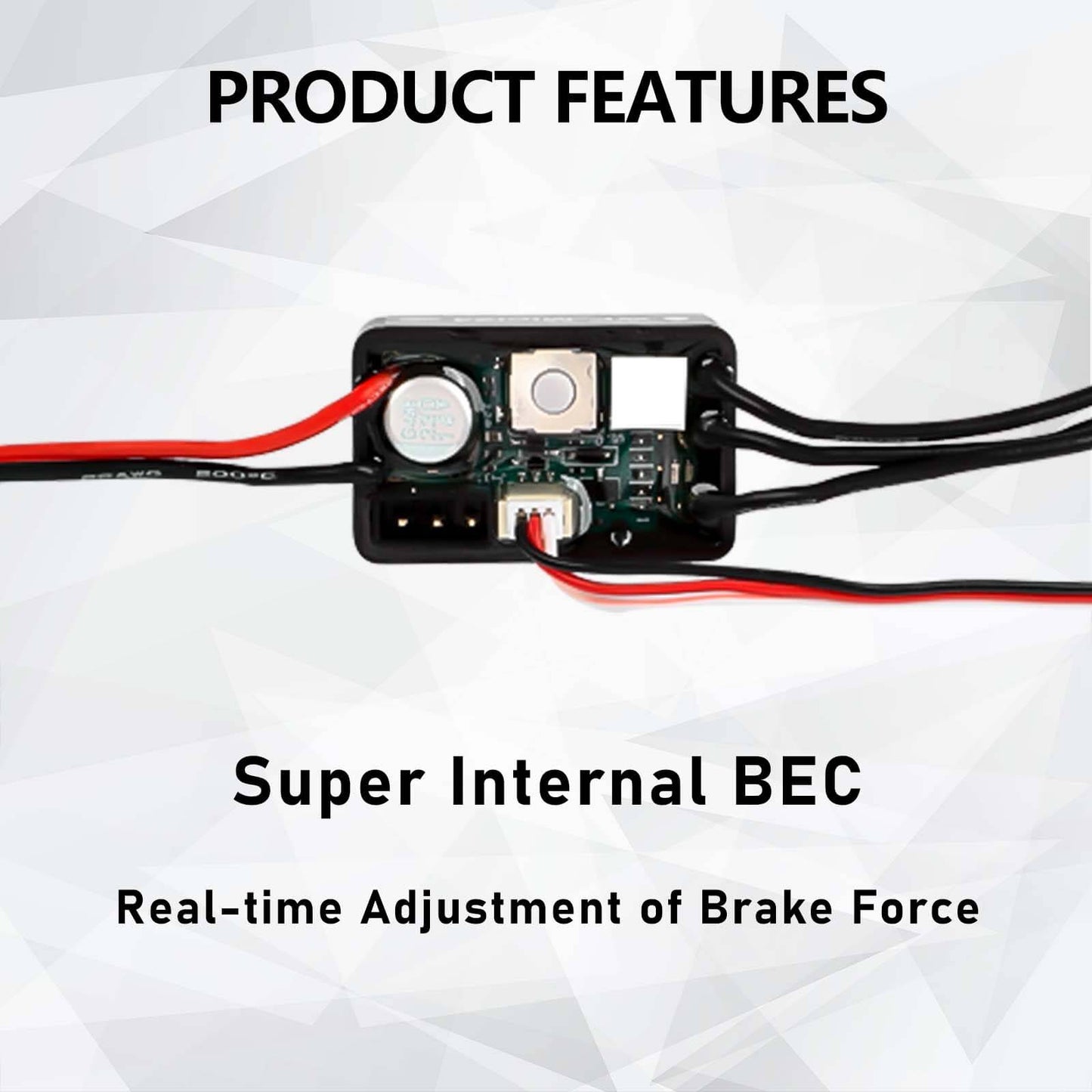 FEDCO Brushless Motor and Transmission with Hobbywing Quicrun WP Mini24 Combo Outer 1621SL 3500KV Motor and ESC Combo with Side Plate,PH2.0 & JST & MX2.0 Plug for TRX4M Upgrades 1/18 RC Crawler