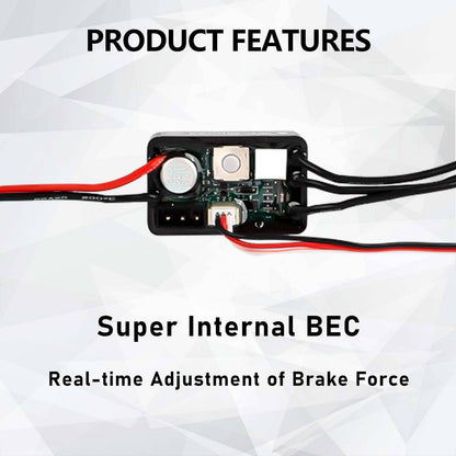 FEDCO Brushless Motor and Transmission with Hobbywing Quicrun WP Mini24 Combo Outer 1621SL 3500KV Motor and ESC Combo with Side Plate,PH2.0 & JST & MX2.0 Plug for TRX4M Upgrades 1/18 RC Crawler