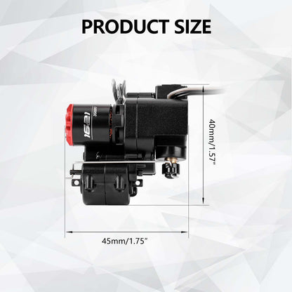 Motor Upgrade 2-Speed Transmission with Hobbywing Quicrun WP Mini24 Combo Outer 1621SL 3500KV Brushless Motor and ESC Combo with Transmission Mount,Side Plate,PH2.0 & JST & MX2.0 Plug for TRX4M Upgrades 1/18 RC Crawler