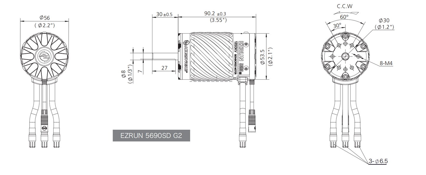 HOBBYWING EZRUN 5690SD 1250KV G2 Motor