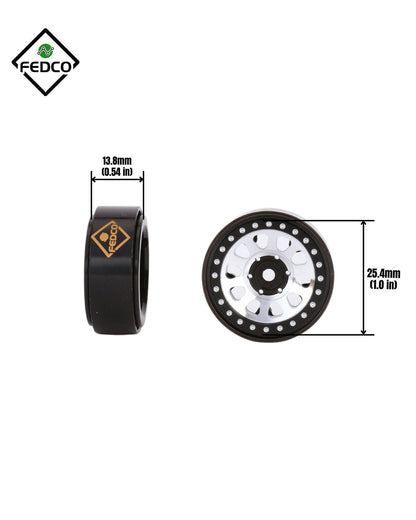 FEDCO SCX24 1.0 Beadlock Wheels 1/24 RC Upgrades - FEDCO