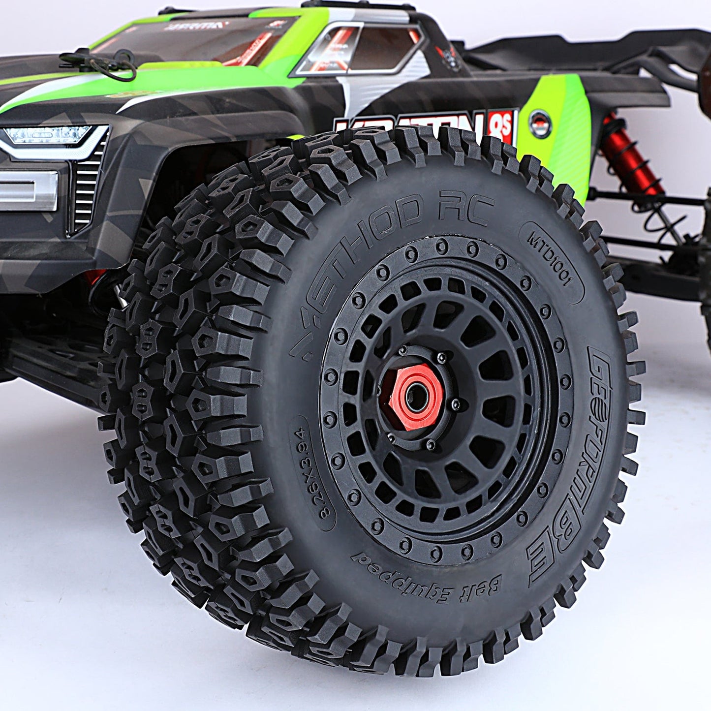 Method RC Tire and Wheel Geoform Off-Road Belted 1/5th Monster Truck Tires on Array 24mm Hex Wheels (2pcs, Glued)