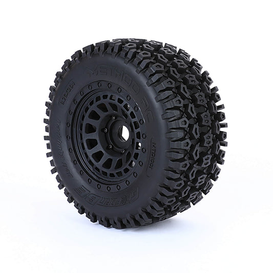 Method RC Tire and Wheel Geoform Off-Road Belted 1/5th Monster Truck Tires on Array 24mm Hex Wheels (2pcs, Glued)