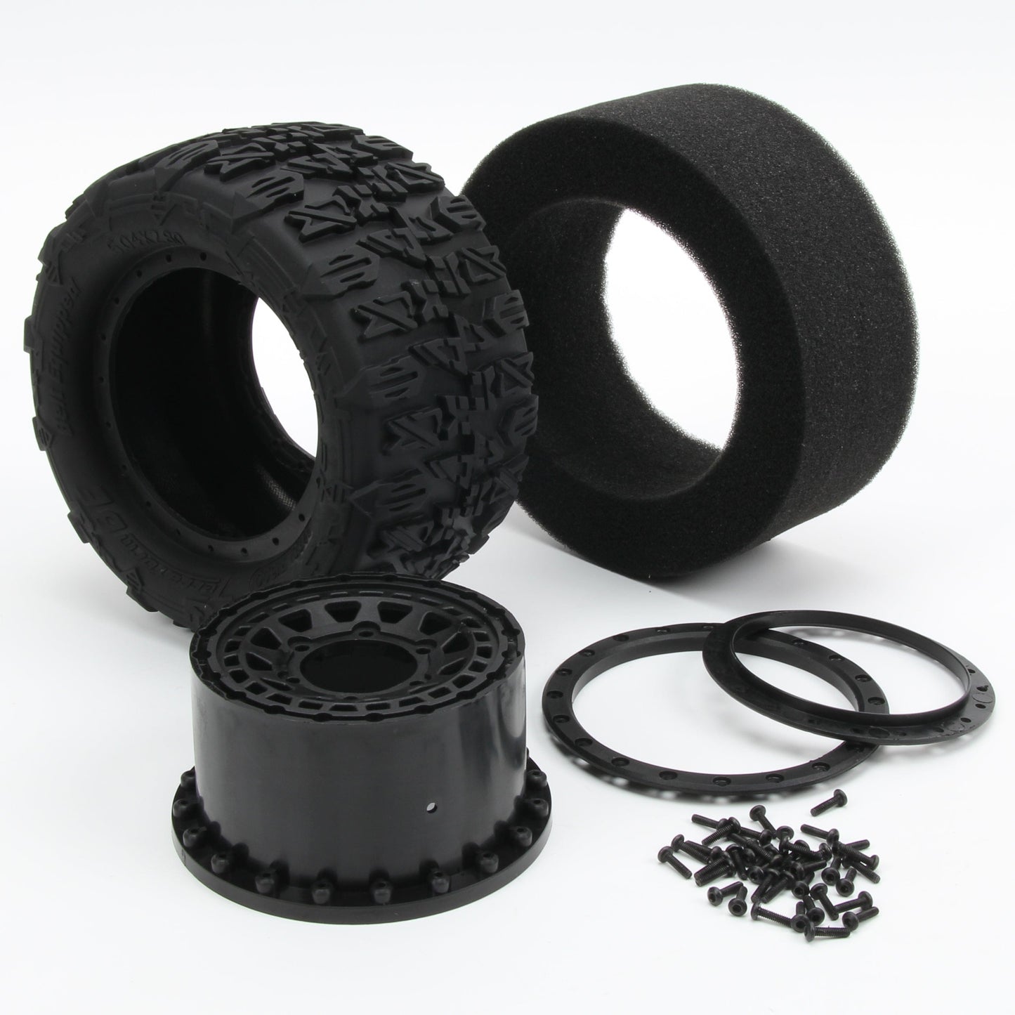 Method RC Tire and Wheel Terraform All-Terrain Belted 1/10th Monster Truck Tires on Array Beadlock 12/14mmmm Hex Wheels (2pcs)