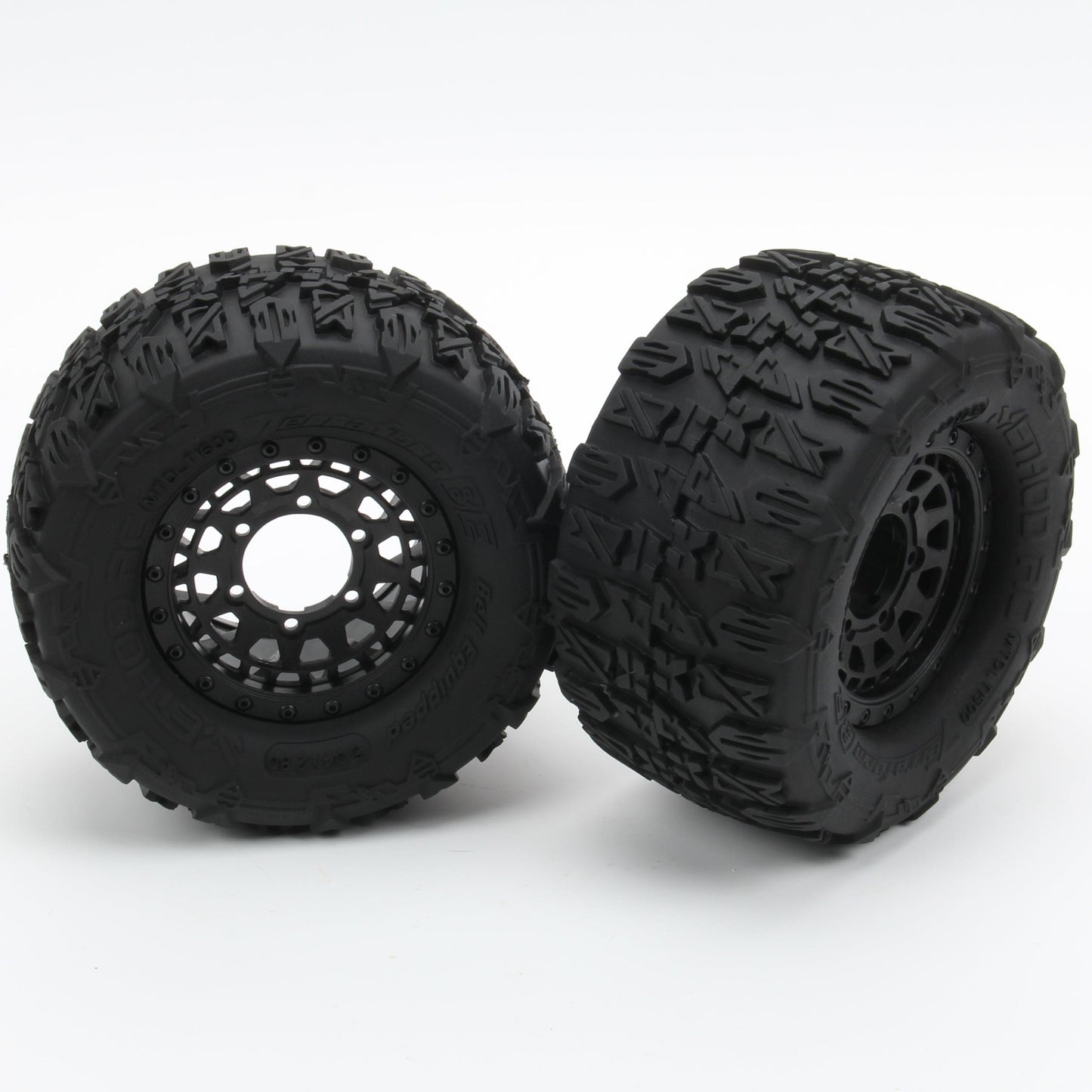 Method RC Tire and Wheel Terraform All-Terrain Belted 1/10th Monster Truck Tires on Array Beadlock 12/14mmmm Hex Wheels (2pcs)