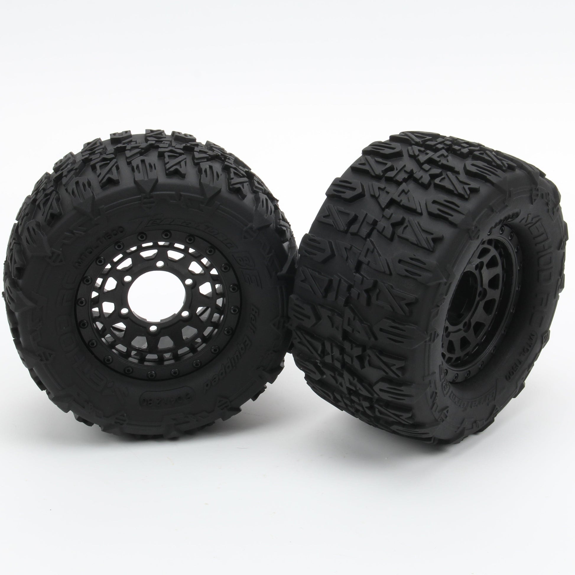 Method RC Tire and Wheel Terraform All-Terrain Belted 1/10th Monster Truck Tires on Array Beadlock 12/14mmmm Hex Wheels (2pcs)