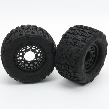 Method RC Tire and Wheel Terraform All-Terrain Belted 1/10th Monster Truck Tires on Array Beadlock 12/14mmmm Hex Wheels (2pcs)