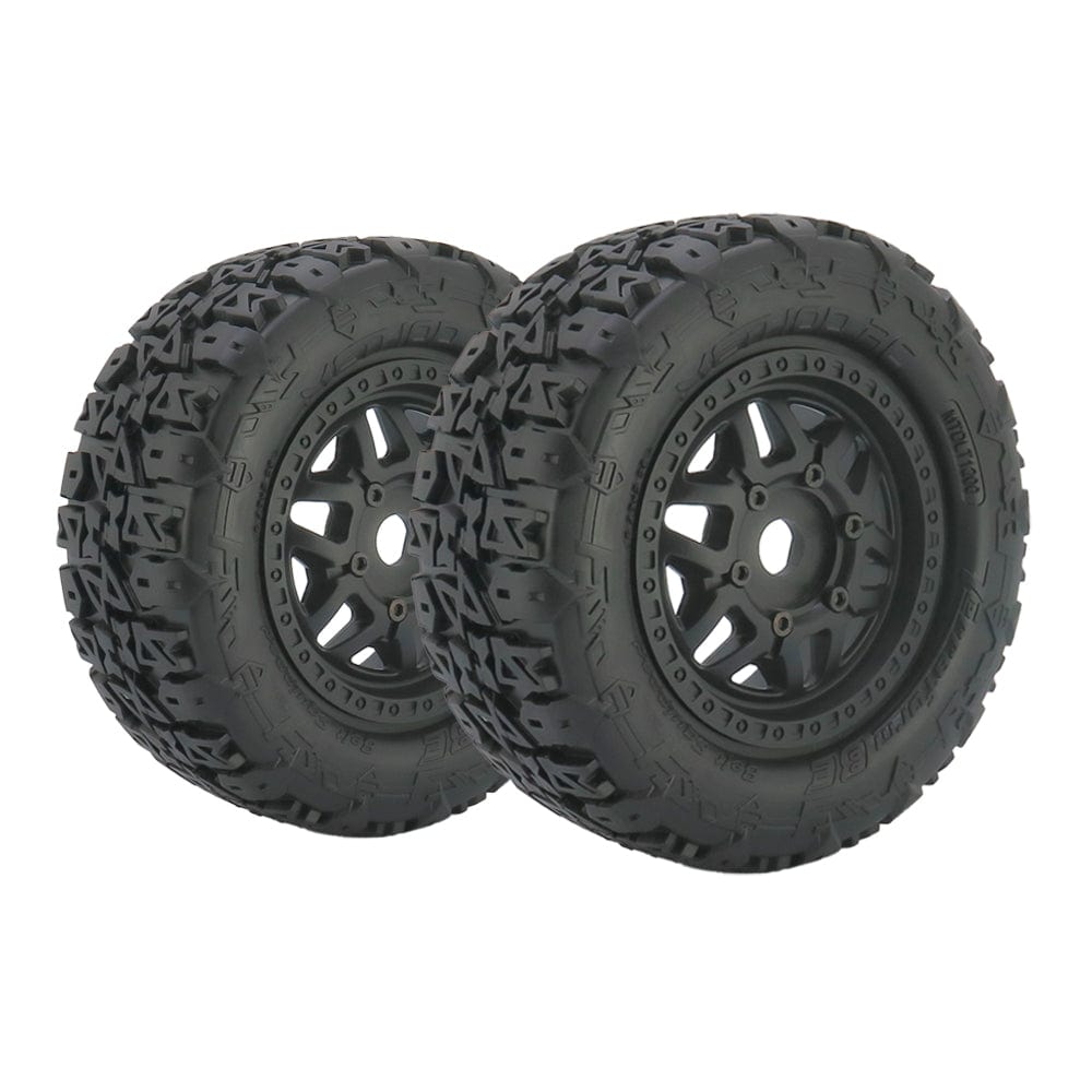 Method RC Tire and Wheel Terraform All-Terrain Belted 1/7, 1/8 Short Course Tires on Switch 17mm Hex (2pcs, Glued)