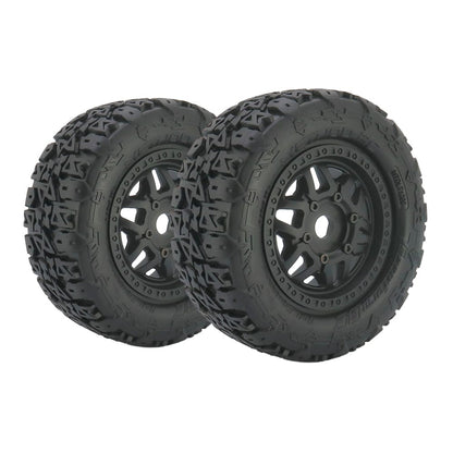 Method RC Tire and Wheel Terraform All-Terrain Belted 1/7, 1/8 Short Course Tires on Switch 17mm Hex (2pcs, Glued)