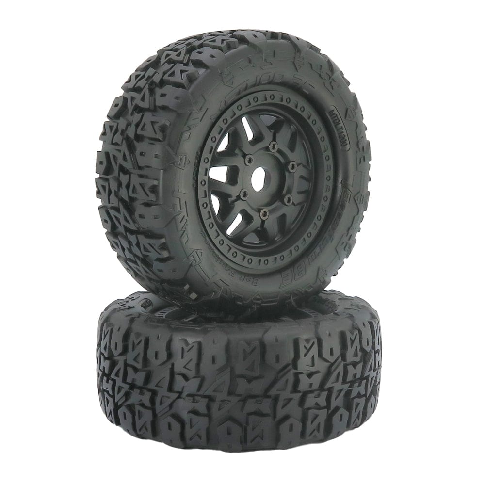 Method RC Tire and Wheel Terraform All-Terrain Belted 1/7, 1/8 Short Course Tires on Switch 17mm Hex (2pcs, Glued)